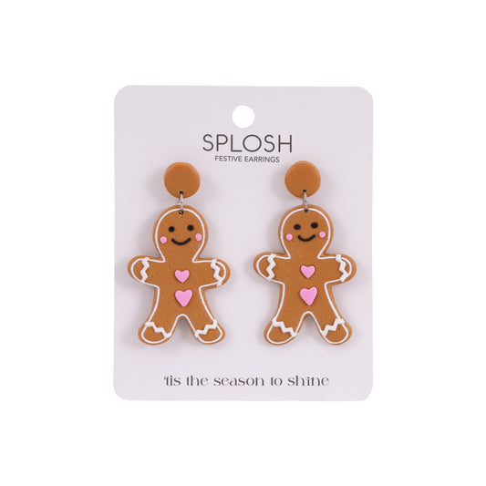 Christmas Earrings | Gingerbread Man