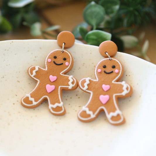 Christmas Earrings | Gingerbread Man