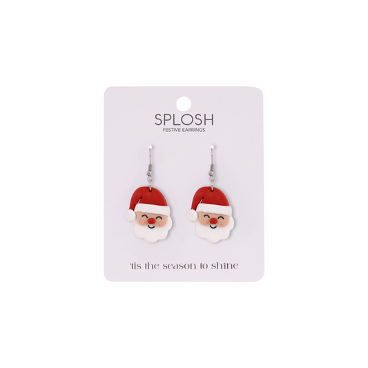 Christmas Earrings | Small Santa