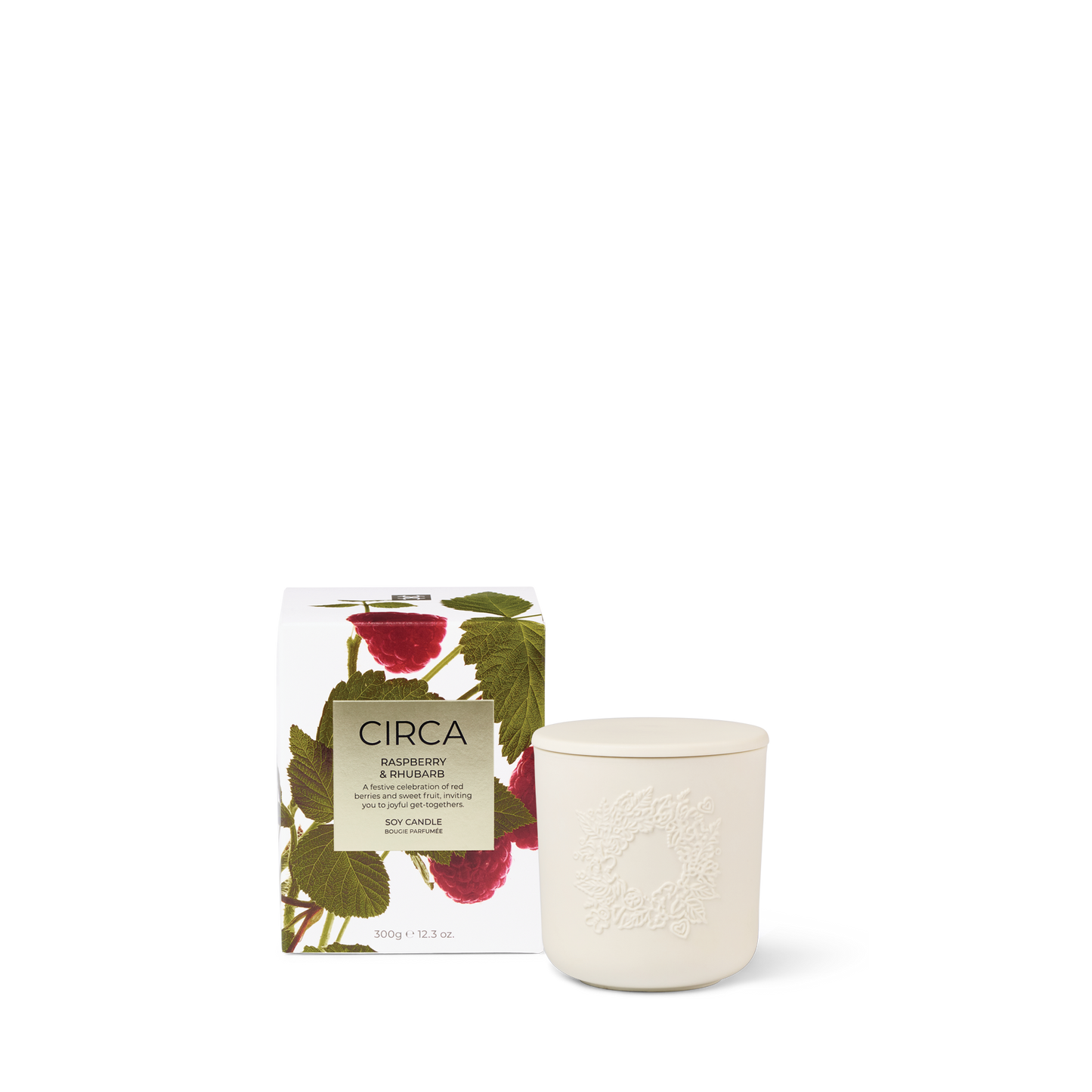 Raspberry & Rhubarb 300g Candle