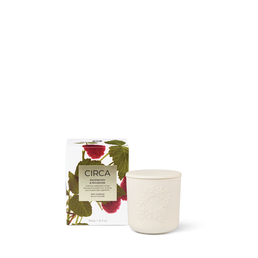 Raspberry & Rhubarb 300g Candle