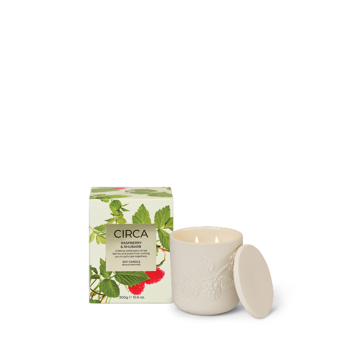 Raspberry & Rhubarb 300g Candle