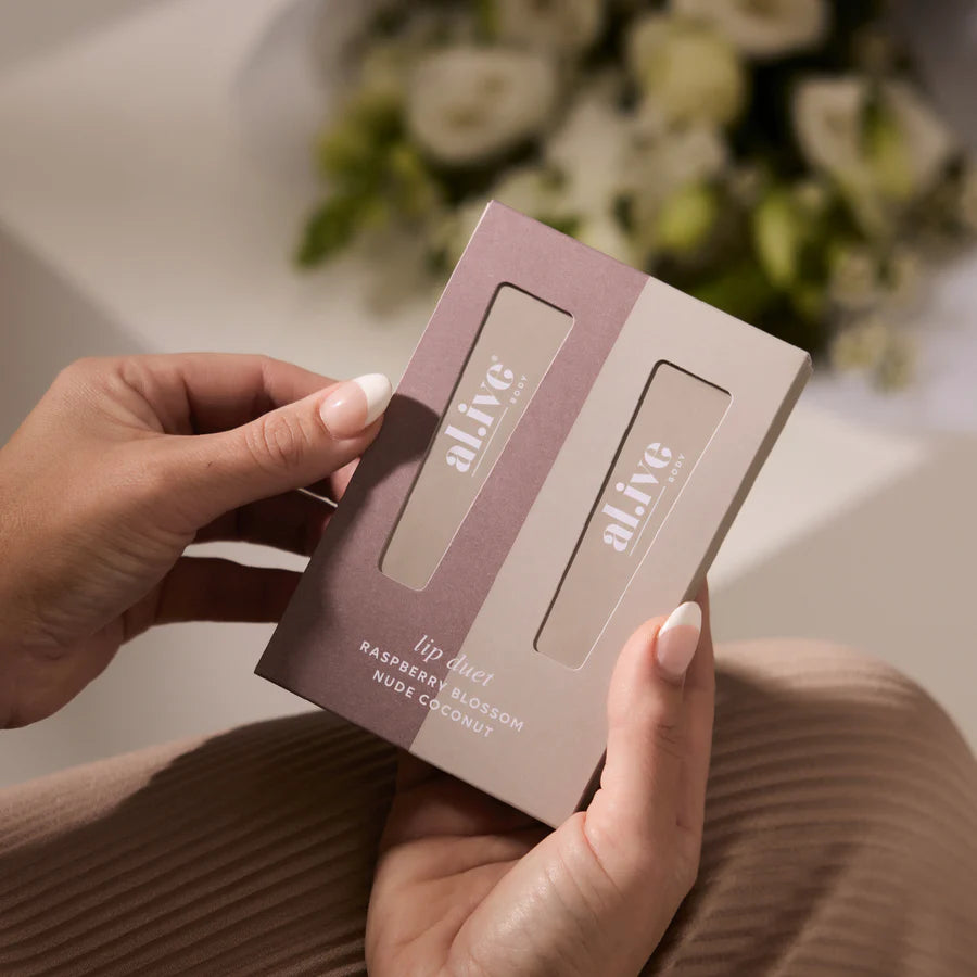 Lip Duet - Raspberry Blossom & Nude Coconut