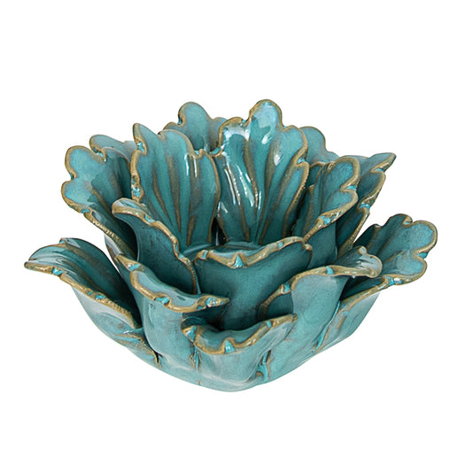 Spring Ceramic Candle Holder | Turquoise
