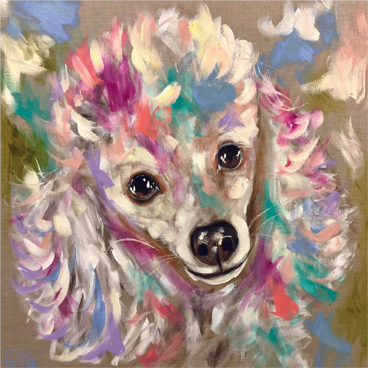 Lilli Rock Coaster - Pet Portraits by Amanda Brooks
