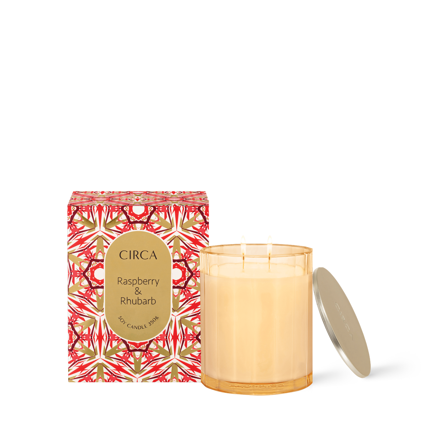 Raspberry & Rhubarb 350g Candle