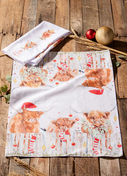 Coo Christmas Kitchen Towel 2pk