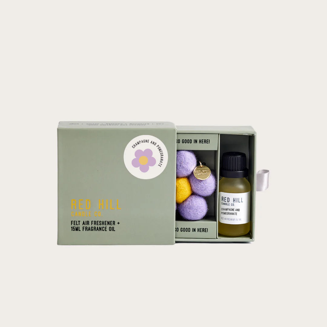 Red Hill Felt Air Freshener | Champagne & Pomegranate