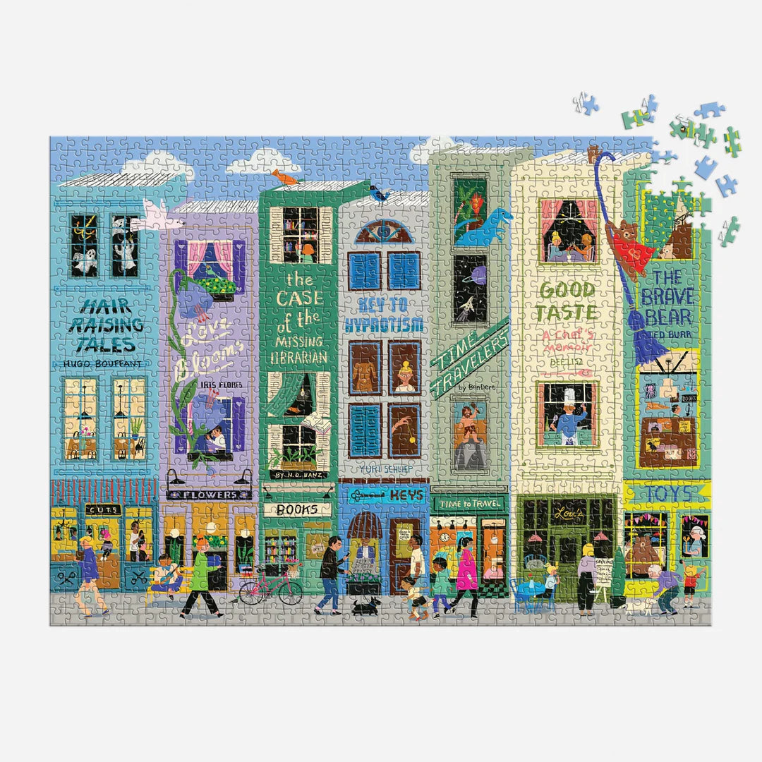 Galison Main Street Books Puzzle 1000pc