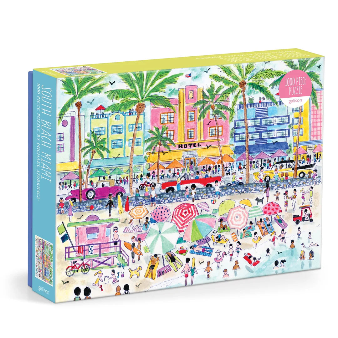 Galison Michael Storrings South Beach Miami Puzzle 1000pc