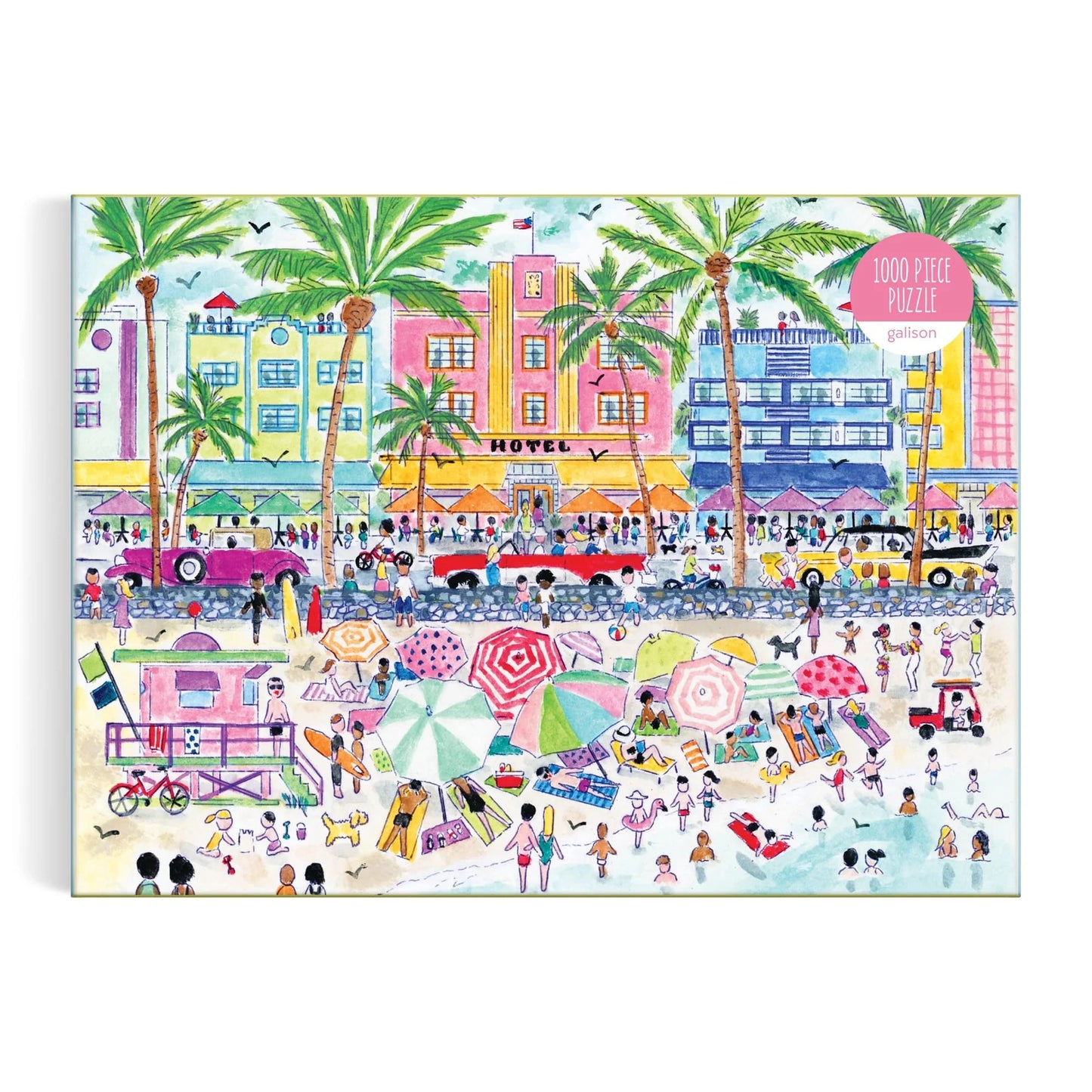 Galison Michael Storrings South Beach Miami Puzzle 1000pc