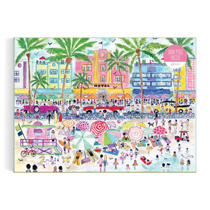 Galison Michael Storrings South Beach Miami Puzzle 1000pc