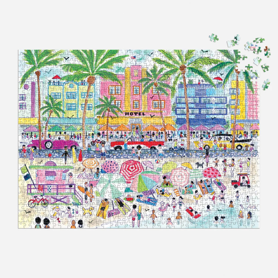 Galison Michael Storrings South Beach Miami Puzzle 1000pc