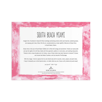 Galison Michael Storrings South Beach Miami Puzzle 1000pc