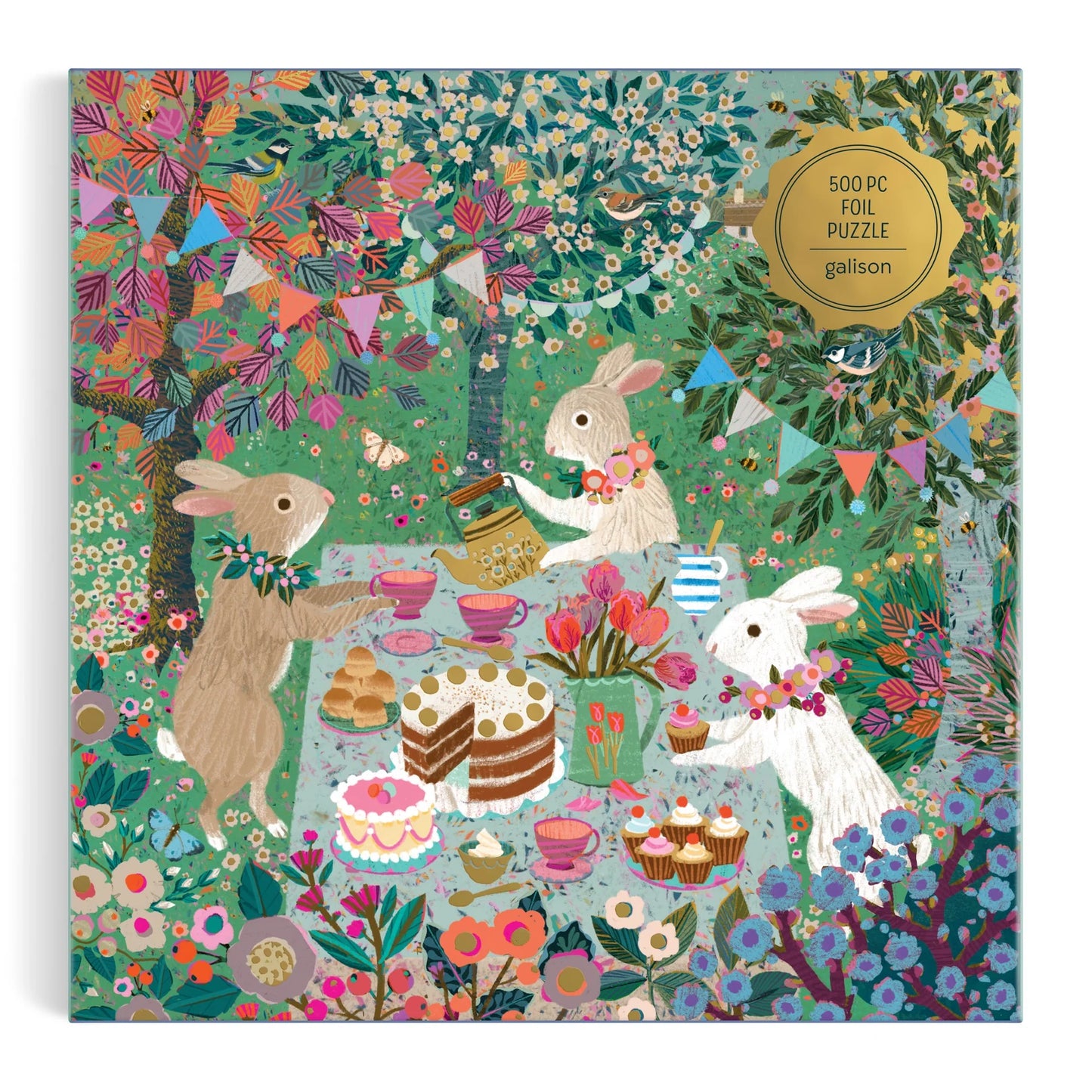 Spring Tea Party Foil Puzzle 500pc