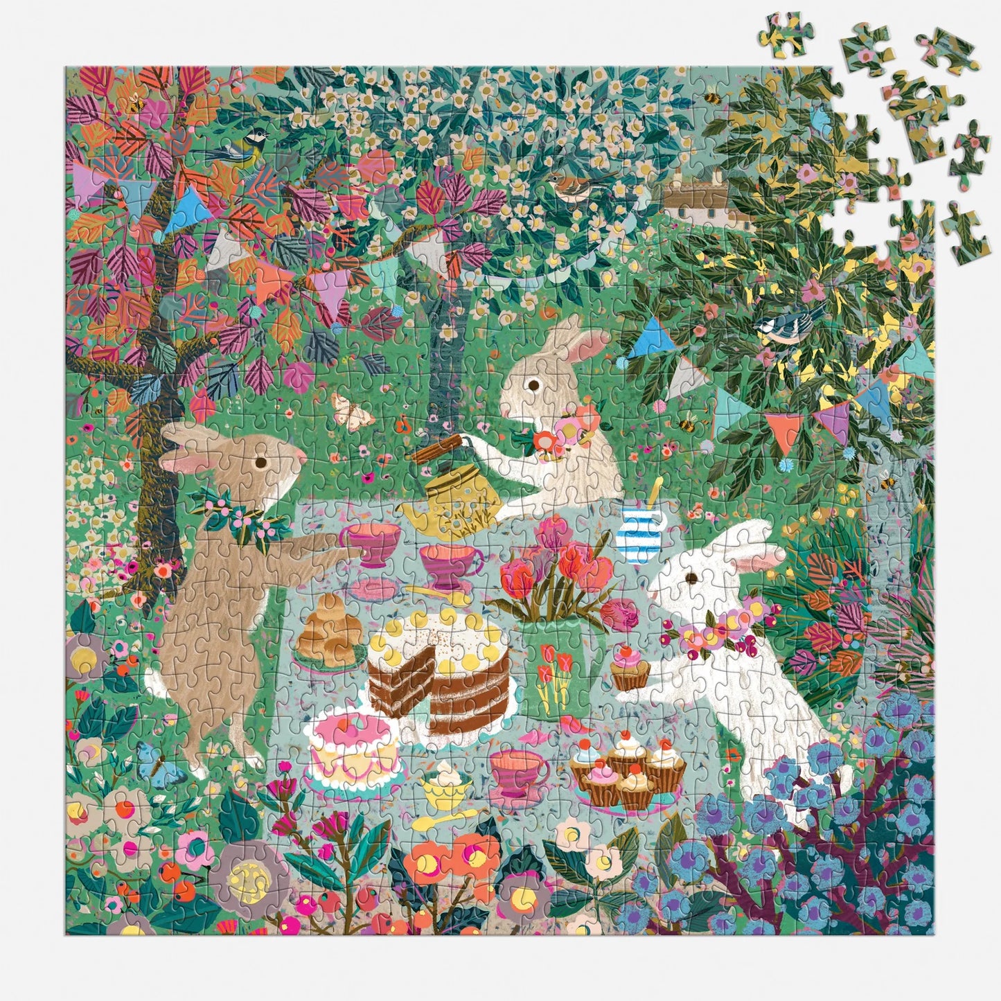Spring Tea Party Foil Puzzle 500pc