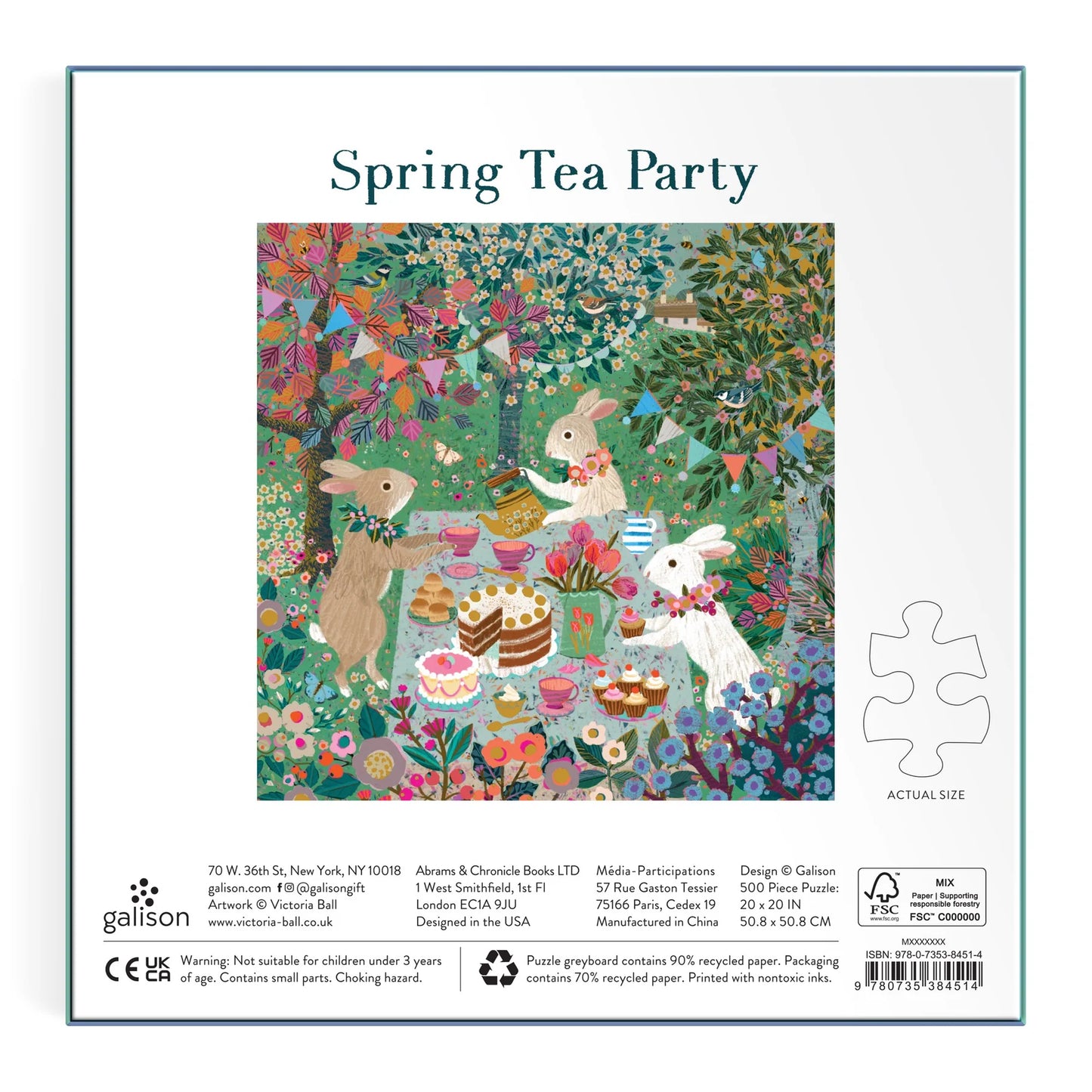 Spring Tea Party Foil Puzzle 500pc