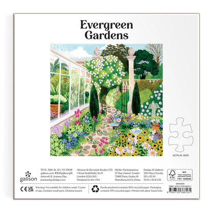 Galison Evergreen Gardens Puzzle 500pc