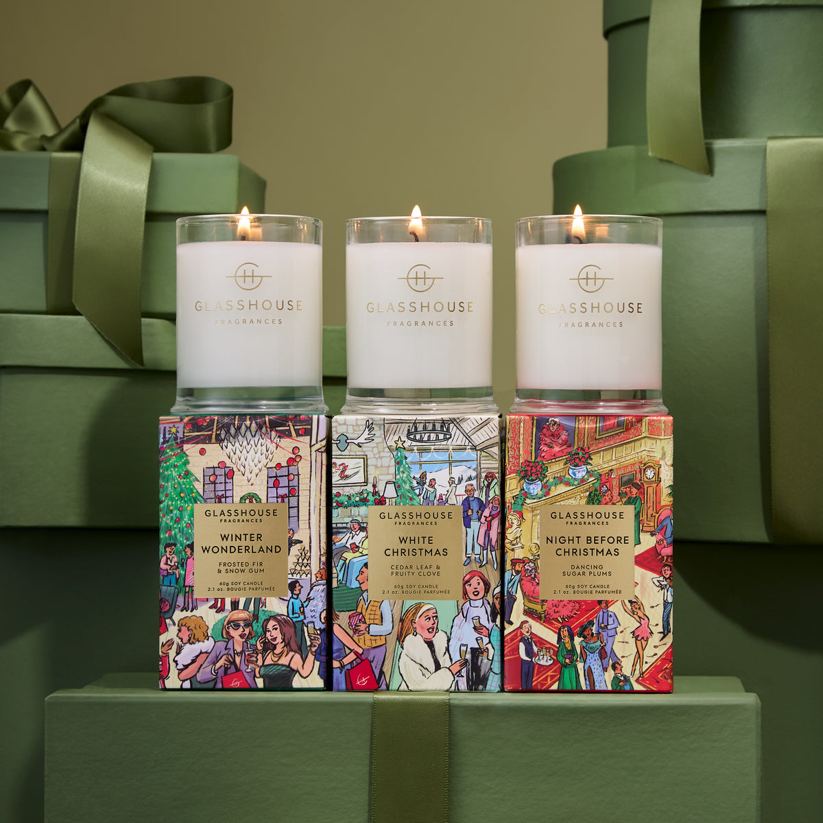 Christmas Trio 3x60g Candle