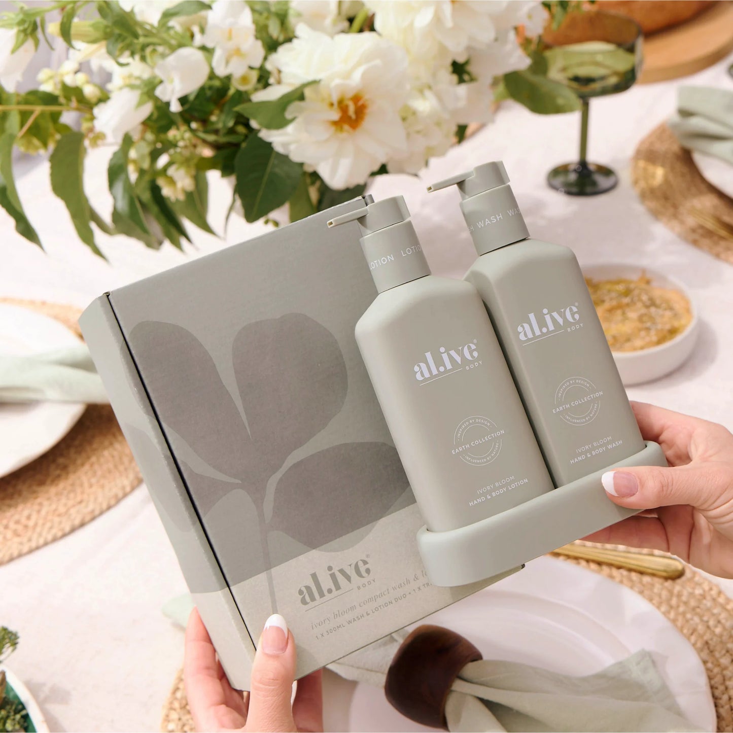 Compact Bathroom Wash & Lotion Duo | Ivory Bloom LTD ED