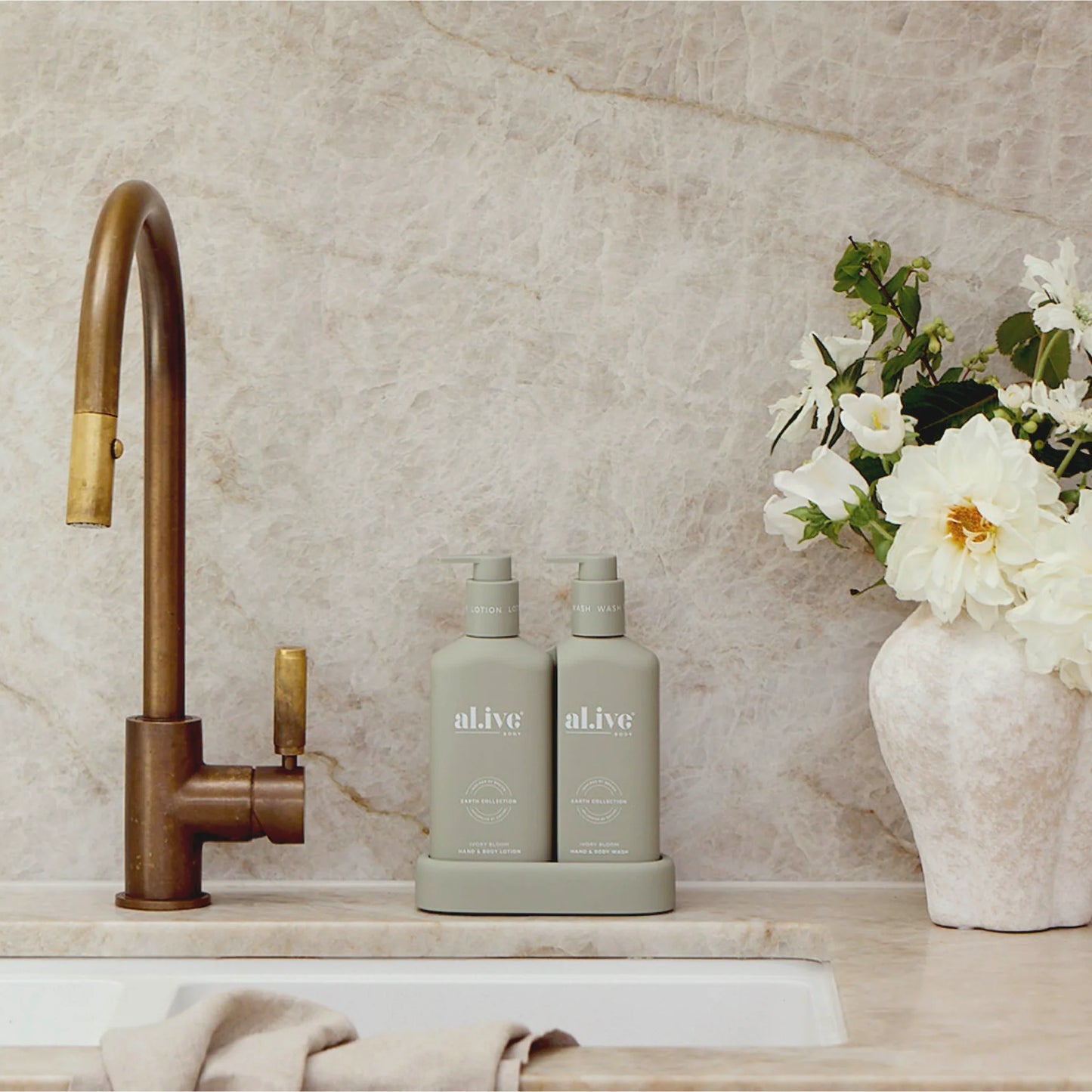 Compact Bathroom Wash & Lotion Duo | Ivory Bloom LTD ED