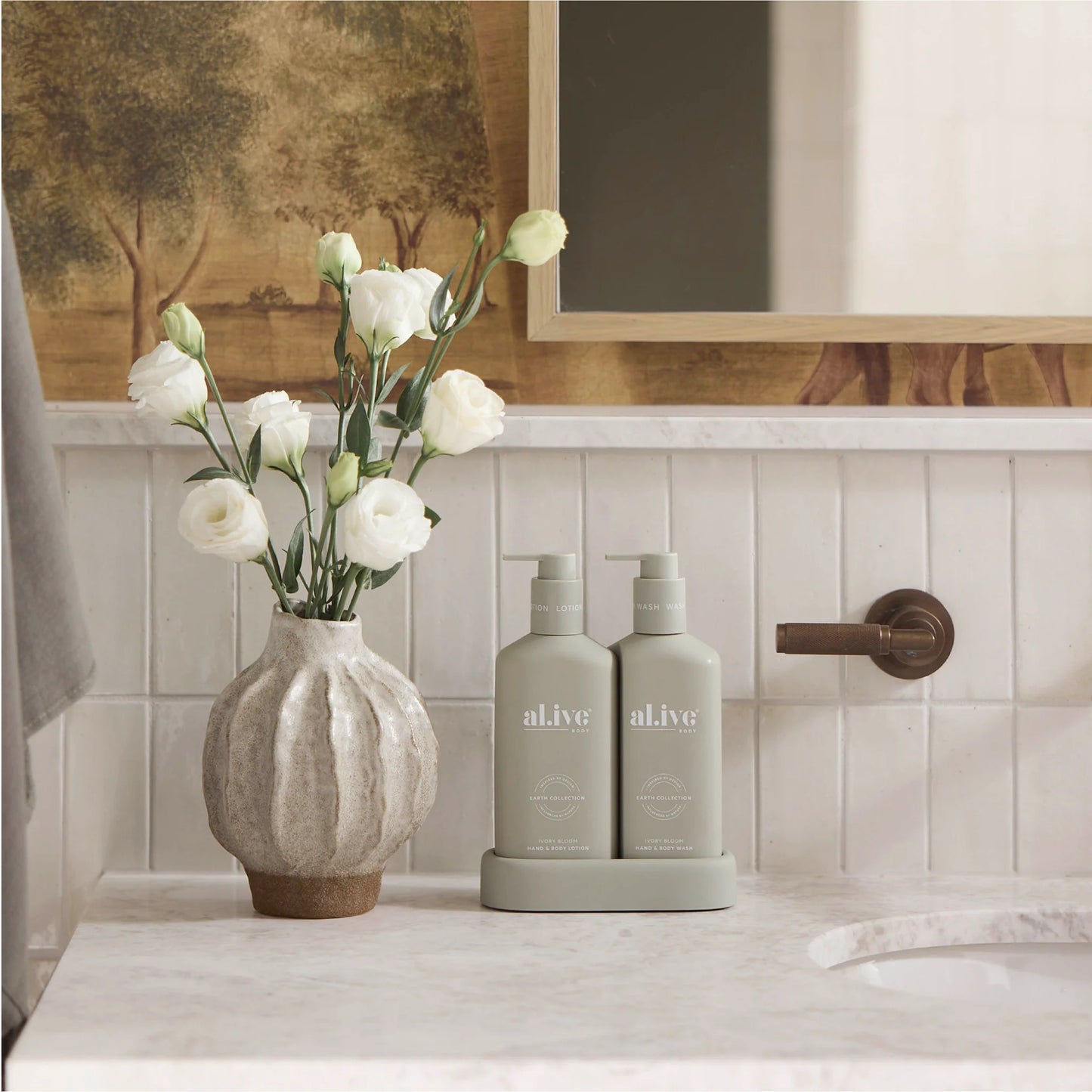 Compact Bathroom Wash & Lotion Duo | Ivory Bloom LTD ED