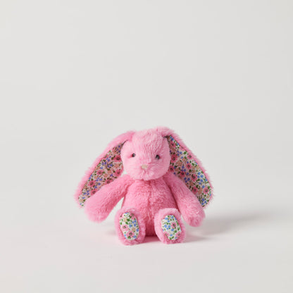 Floral Sherbet Pink Bunny Rattle
