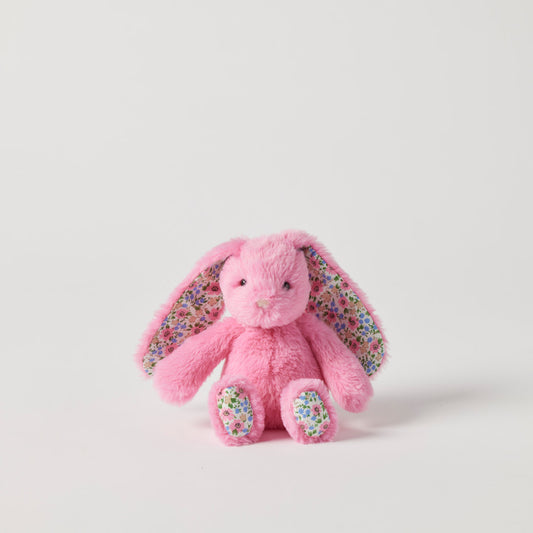 Floral Sherbet Pink Bunny Rattle