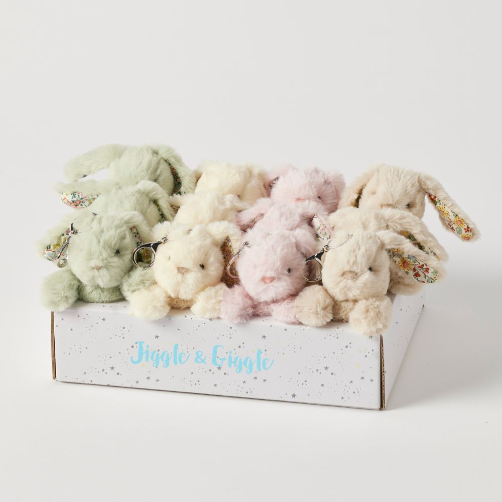 Floral Bunny Keychain