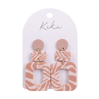 Kiki Earrings | Pink Pattern