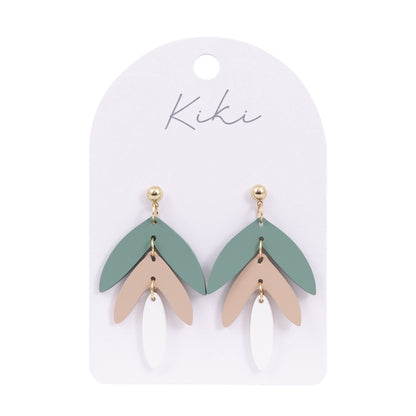 Kiki Earrings | Green Leaves