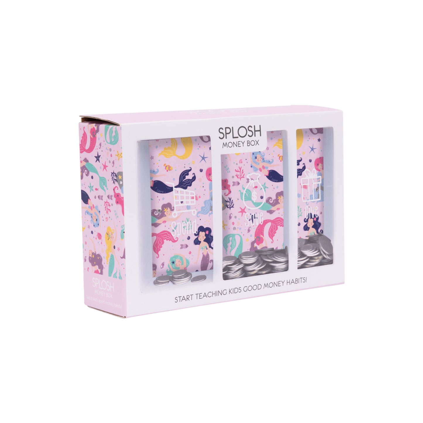 Kids Money Box | Mermaid Spend Save Give