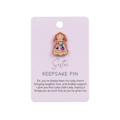 Keepsake Pin Lucky Little Ladies | Sisters