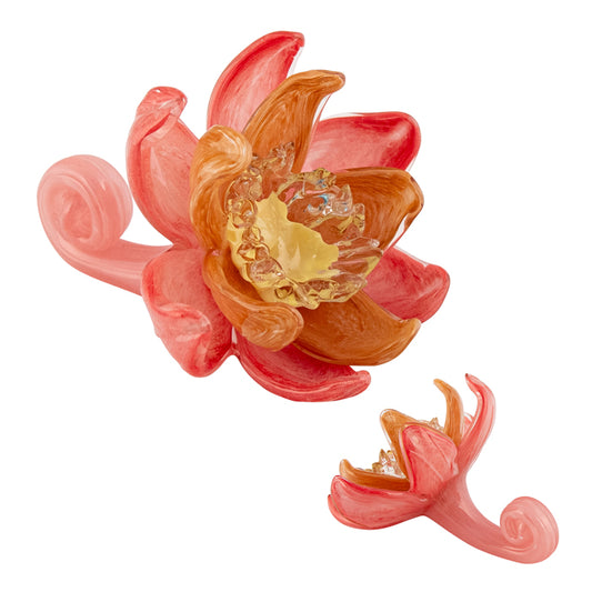 Leesa Glass Flower | Coral