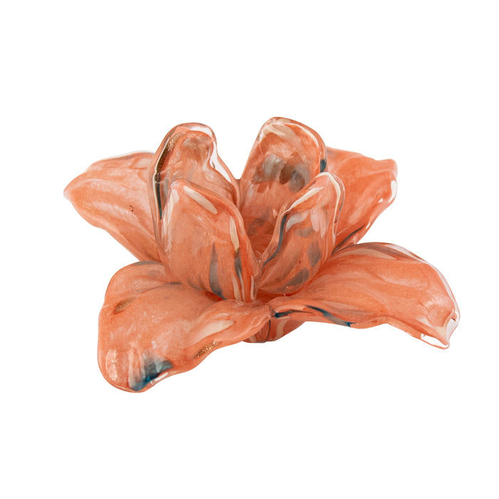 Leesa Glass Votive Holder | Coral