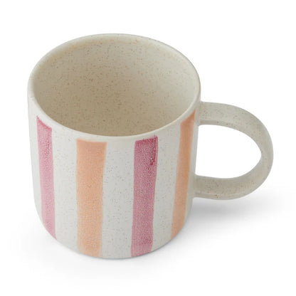 Mikasa Stripe Mug | Pink & Red
