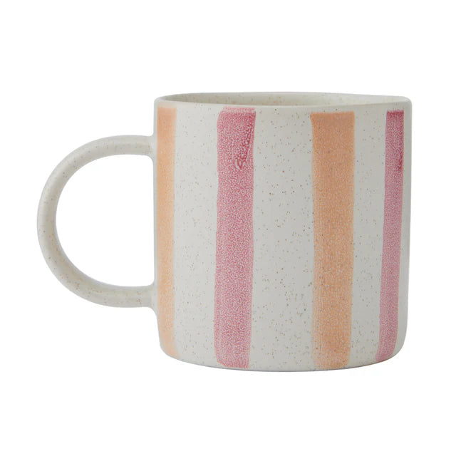 Mikasa Stripe Mug | Pink & Red