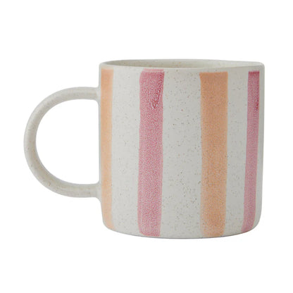 Mikasa Stripe Mug | Pink & Red