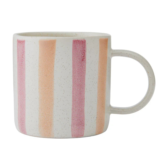 Mikasa Stripe Mug | Pink & Red
