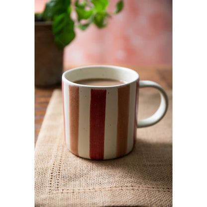 Mikasa Stripe Mug | Pink & Red