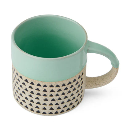 Mikasa Wax Resist Mug | Green Glaze