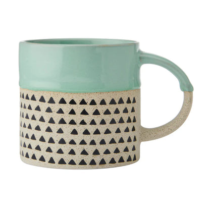 Mikasa Wax Resist Mug | Green Glaze