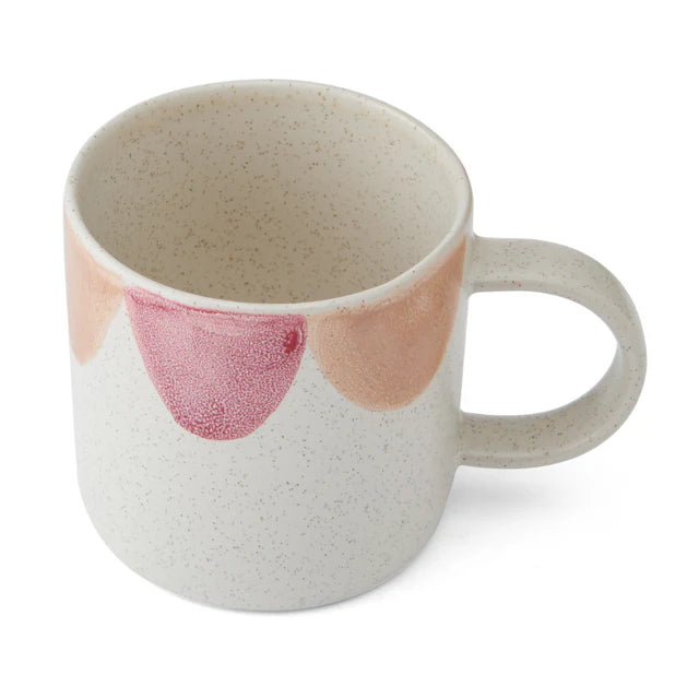 Mikasa Scallop Print Mug | Pink & Red