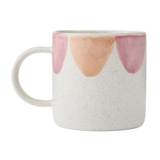 Mikasa Scallop Print Mug | Pink & Red