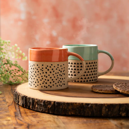 Mikasa Wax Resist Mug | Orange Glaze