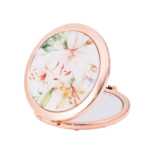 Compact Mirror Floral