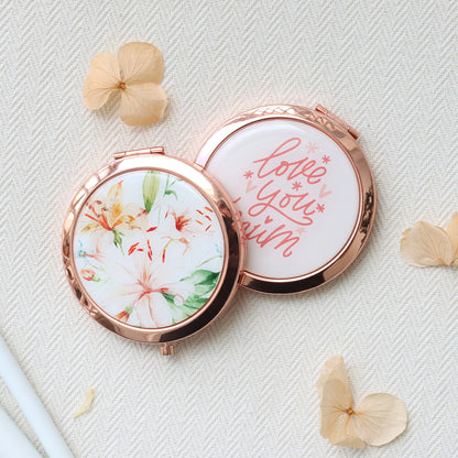 Compact Mirror Floral