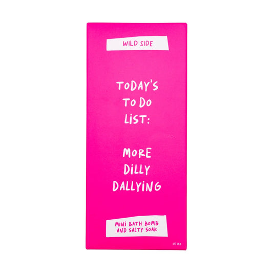 Today's To Do List: More Dilly Dallying  - Mini Bath Bomb & Salty Soak