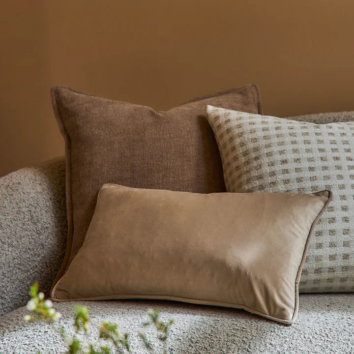 Mira Velvet Cushion | Fawn