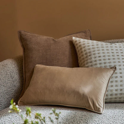 Mira Velvet Cushion | Fawn